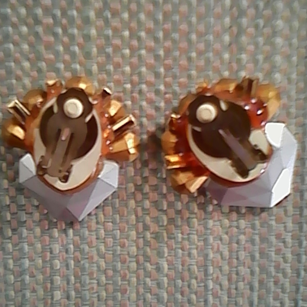 Crystals and Gold Clip ons-Shine Bright - Picture 5 of 8